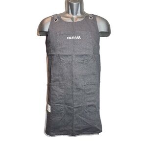 Black PRAVANA Stylist Apron Dress Canvas Salon Barber Work Utility Pocket